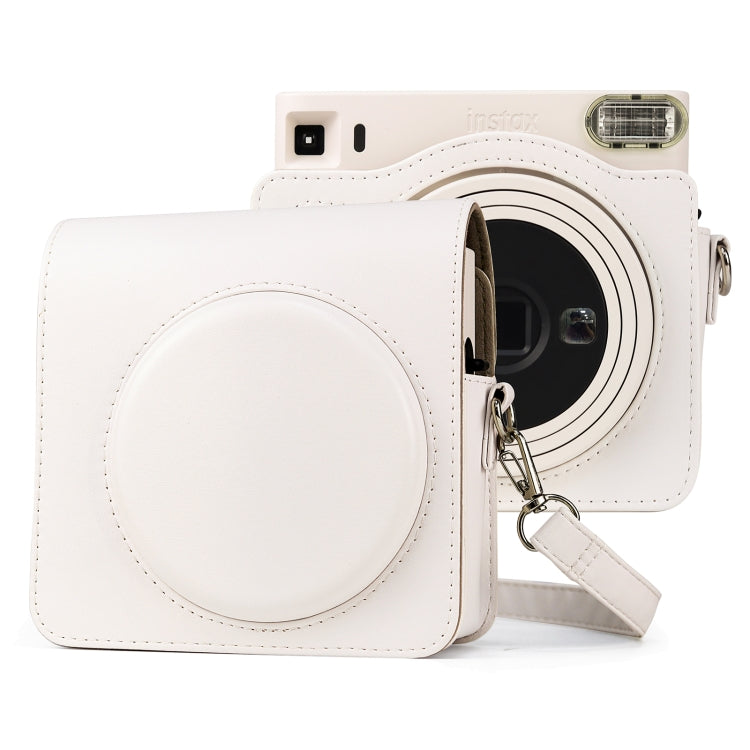 Borsa per fotocamera con custodia in pelle PU per tutto il corpo con cinturino per FUJIFILM instax Square SQ1