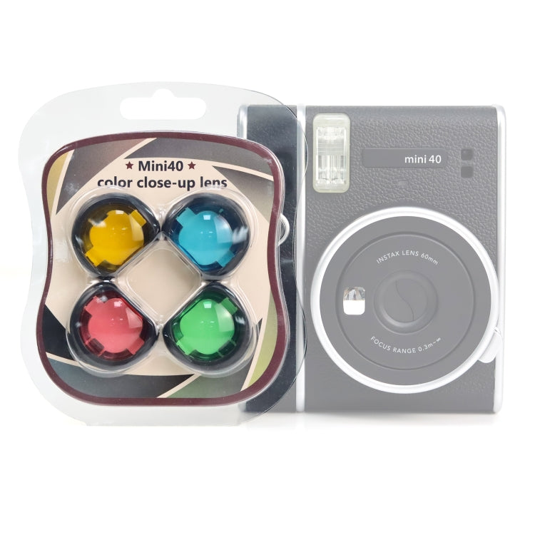 Filtro per fotocamera 4 in 1 a quattro colori per Fujifilm Instax mini 40