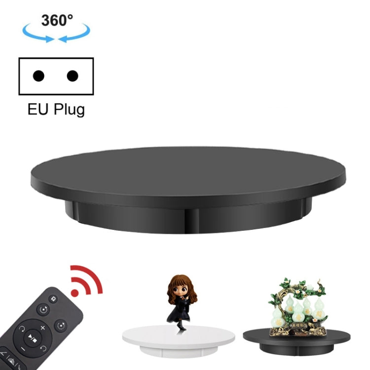 Giradischi per espositori rotanti elettrici da 42 cm, supporto per riprese video, carico: 100 kg, alimentazione plug-in, presa europea, 42cm, EU Plug