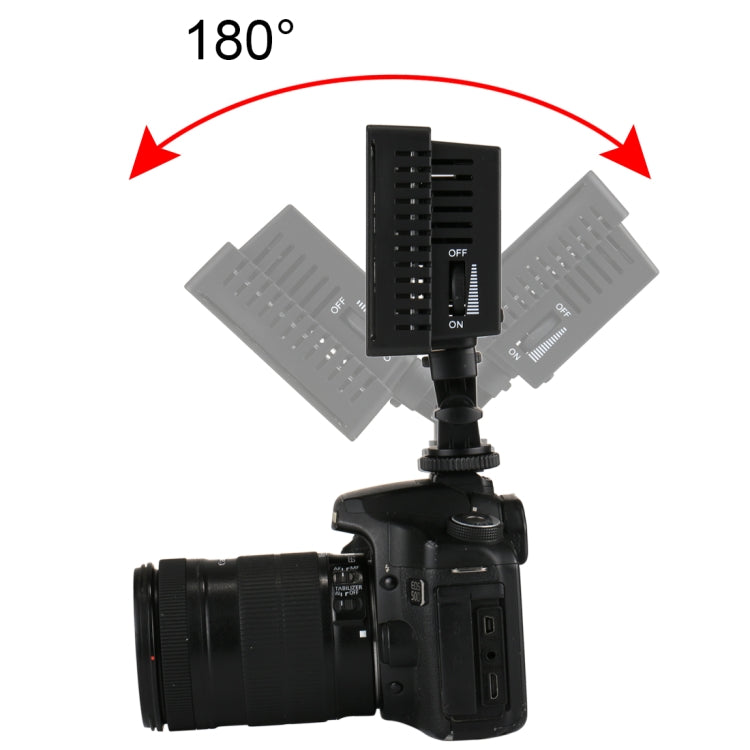 HD-160 Luce video LED a luce bianca Luce di riempimento per illuminazione fotografica sulla fotocamera per fotocamera Canon, Nikon, DSLR con 3 piastre filtro, HD-160
