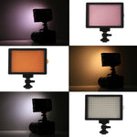 HD-160 Luce video LED a luce bianca Luce di riempimento per illuminazione fotografica sulla fotocamera per fotocamera Canon, Nikon, DSLR con 3 piastre filtro, HD-160