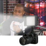 HD-160 Luce video LED a luce bianca Luce di riempimento per illuminazione fotografica sulla fotocamera per fotocamera Canon, Nikon, DSLR con 3 piastre filtro, HD-160