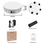 Giradischi per espositori rotanti elettrici da 22 cm, supporto per riprese video, carico: 50 kg, spina europea, 22cm, EU Plug