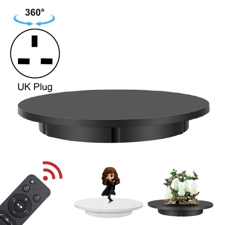 Piattaforma girevole elettrica per espositori rotanti da 60 cm, carico: 100 kg, alimentazione plug-in, presa UK, 60cm, UK Plug