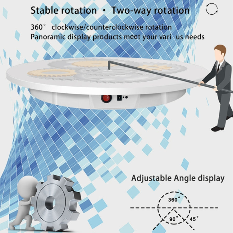 Piattaforma girevole elettrica per espositori rotanti da 60 cm, carico: 100 kg, alimentazione plug-in, presa UK, 60cm, UK Plug