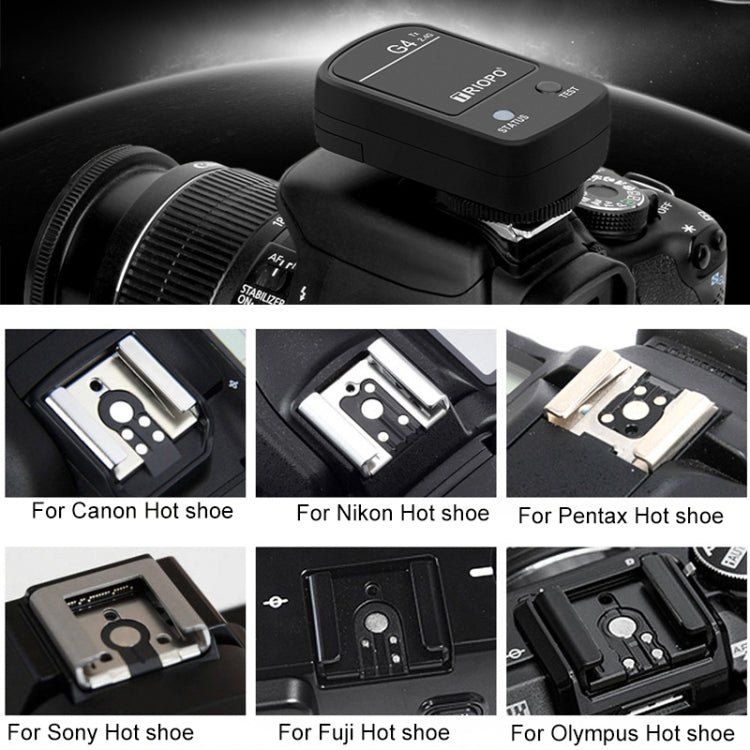 Trigger Speedlite flash wireless TRIOPO G4 2.4G con slitta calda, G4