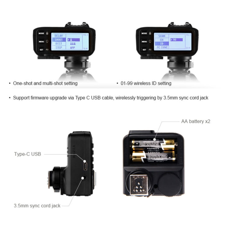 Trigger flash wireless Bluetooth Godox X2T-N E-TTL II per Nikon, X2T-N for Nikon