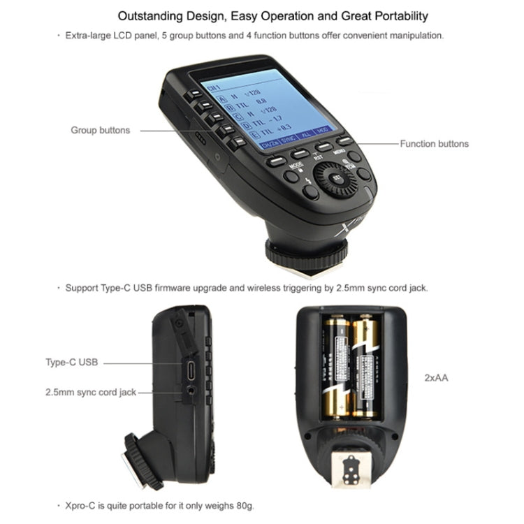 Trigger flash wireless Godox Xpro-F TTL per FUJIFILM, Xpro-F for FUJIFILM