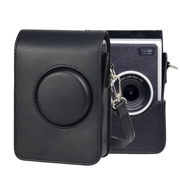 Custodia verticale in pelle PU per fotocamera full body con cinturino per FUJIFILM instax mini Evo, For FUJIFILM instax mini Evo Vertical