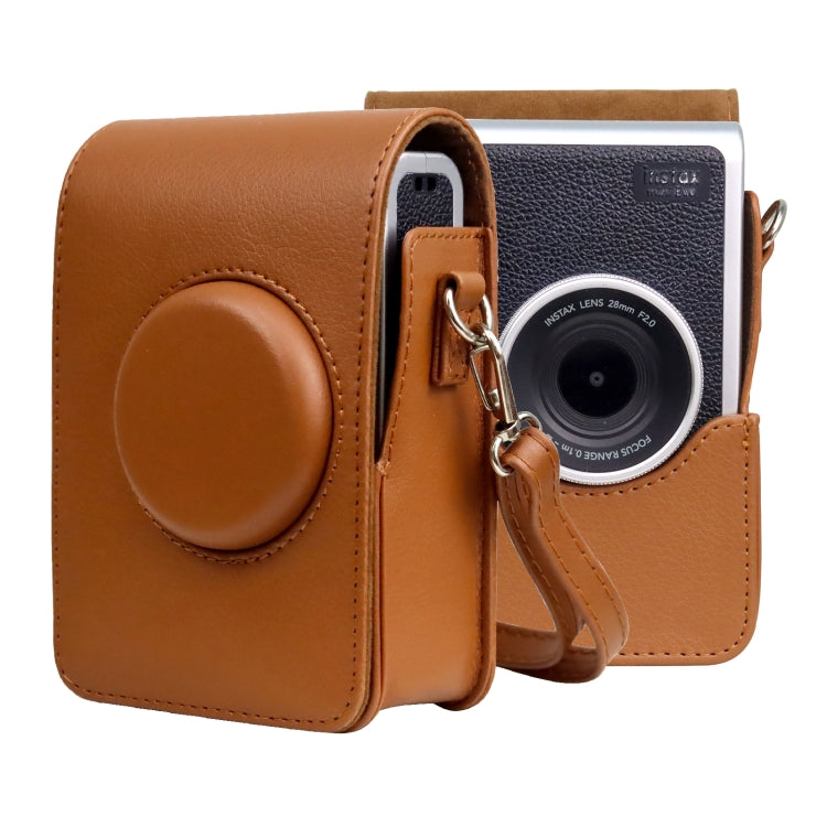 Custodia verticale in pelle PU per fotocamera full body con cinturino per FUJIFILM instax mini Evo, For FUJIFILM instax mini Evo Vertical