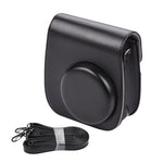 Custodia in pelle per fotocamera a corpo pieno in tinta unita con cinturino per FUJIFILM Instax mini 11