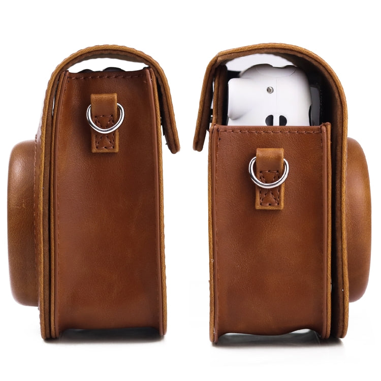 Custodia in pelle per fotocamera retro full body con cinturino per FUJIFILM Instax mini 11, For FUJIFILM Instax mini 11