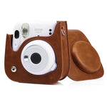Custodia in pelle per fotocamera retro full body con cinturino per FUJIFILM Instax mini 11, For FUJIFILM Instax mini 11