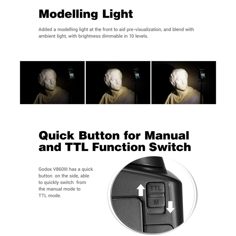 Godox V860 III-N 2.4GHz Wireless TTL II HSS Flash Speedlite per Nikon, V860 III-N for Nikon