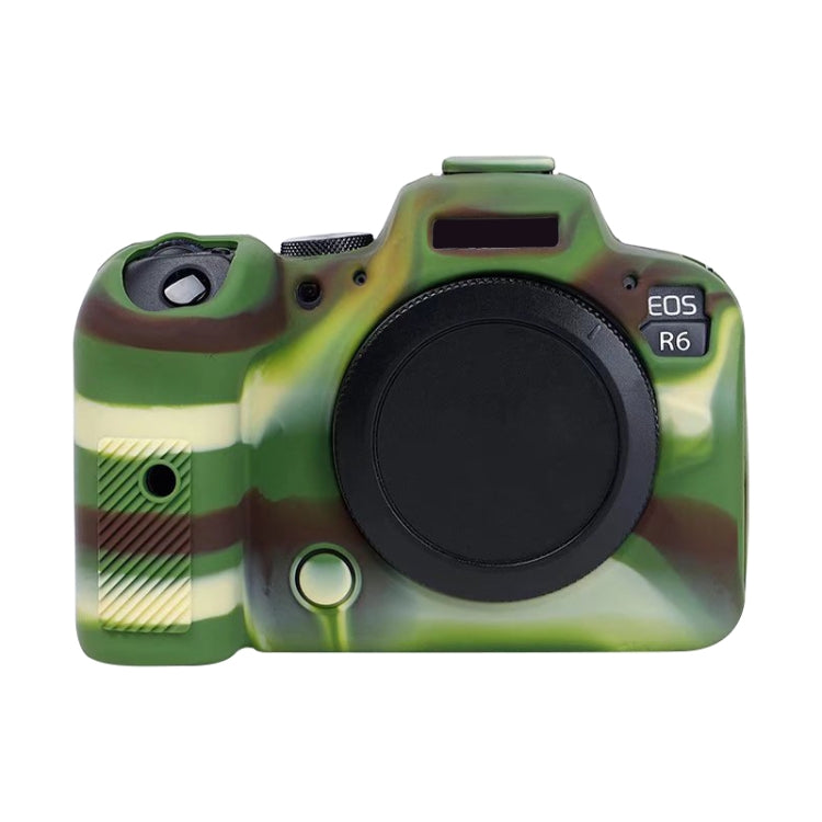Per Canon EOS R6 Custodia morbida in silicone con texture litchi, For Canon EOS R6