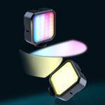 MJ88 Pocket 3000-7000K + RGB Luce di riempimento di bellezza a colori per fotocamera portatile Streamer per fotografia Luce a LED con telecomando, MJ88