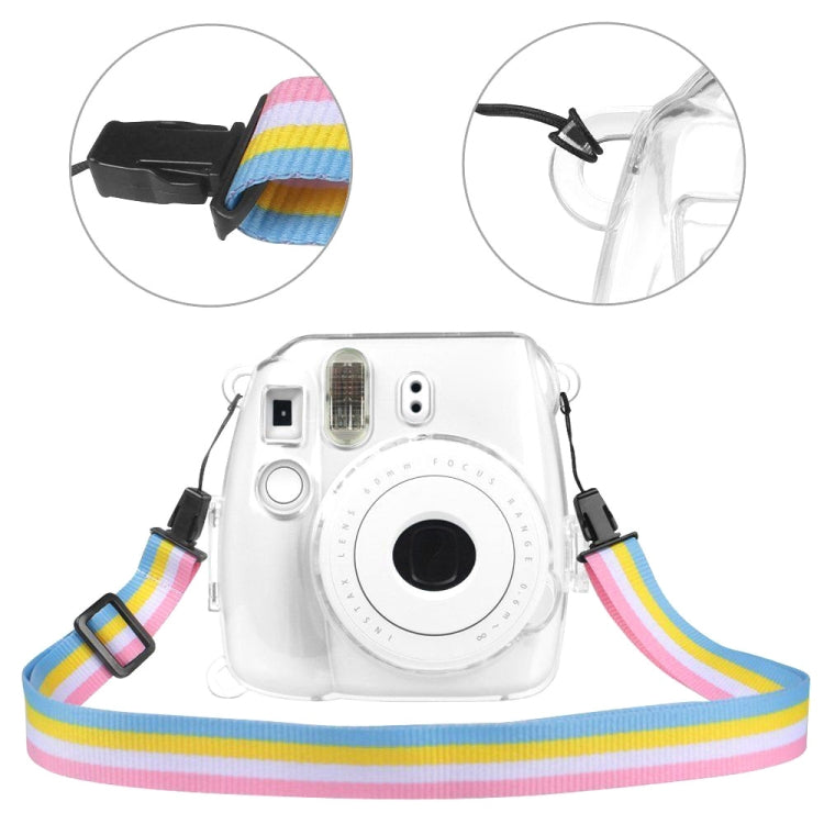 Custodia protettiva in cristallo con cinturino per FUJIFILM instax mini 9 / mini 8+ / mini 8, For FUJIFILM instax mini 9