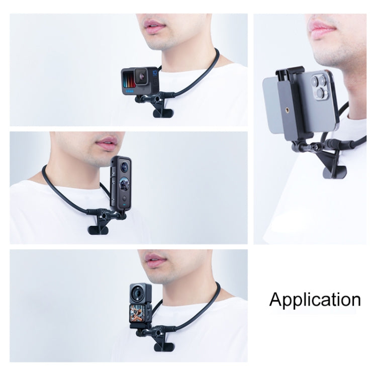 Supporto per fotocamera da collo indossabile pigro a mani libere, Neck Holder D