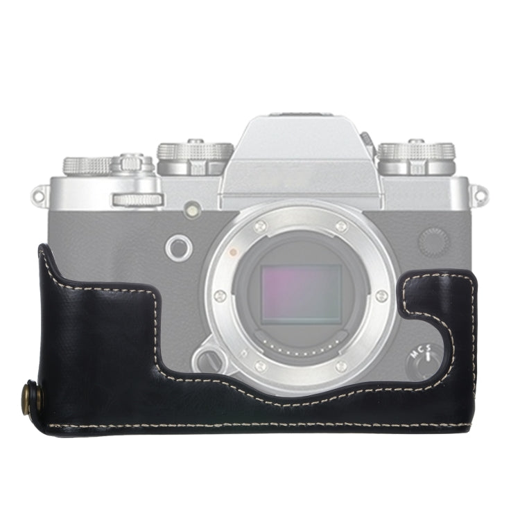 Base mezza custodia per fotocamera in pelle PU con filo da 1/4 di pollice per FUJIFILM X-T3/X-T2, For FUJIFILM X-T3