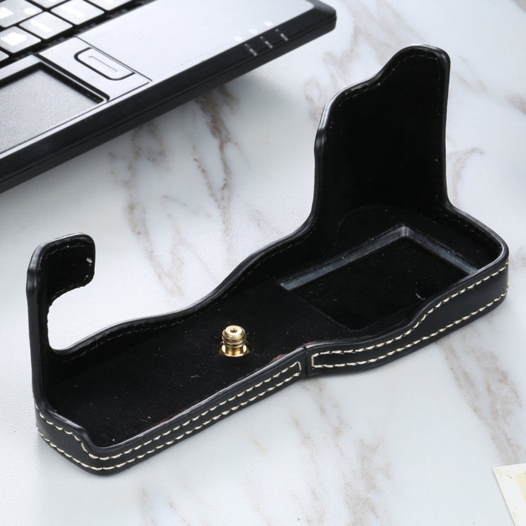 Base mezza custodia per fotocamera in pelle PU con filo da 1/4 di pollice per FUJIFILM X-T3/X-T2, For FUJIFILM X-T3