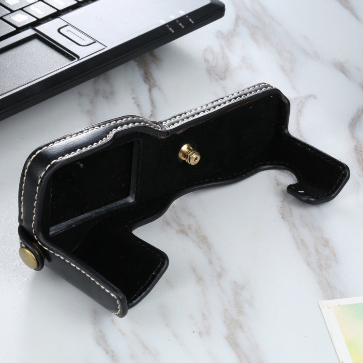 Base mezza custodia per fotocamera in pelle PU con filo da 1/4 di pollice per FUJIFILM X-T3/X-T2, For FUJIFILM X-T3