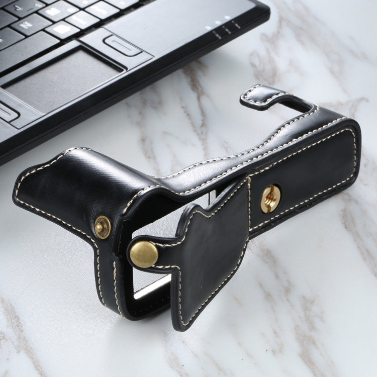 Base mezza custodia per fotocamera in pelle PU con filo da 1/4 di pollice per FUJIFILM X-T3/X-T2, For FUJIFILM X-T3
