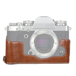 Base mezza custodia per fotocamera in pelle PU con filo da 1/4 di pollice per FUJIFILM X-T3/X-T2, For FUJIFILM X-T3