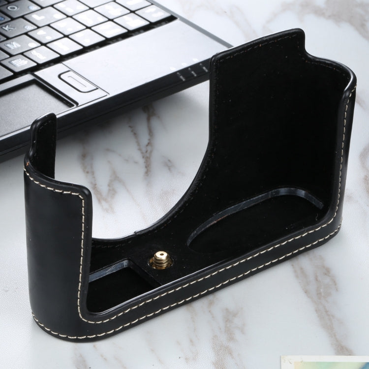 Base mezza custodia per fotocamera in pelle PU con filettatura da 1/4 di pollice per Leica Q2, For Leica Q2
