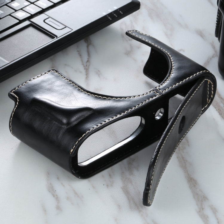 Base mezza custodia per fotocamera in pelle PU con filettatura da 1/4 di pollice per Leica Q2, For Leica Q2
