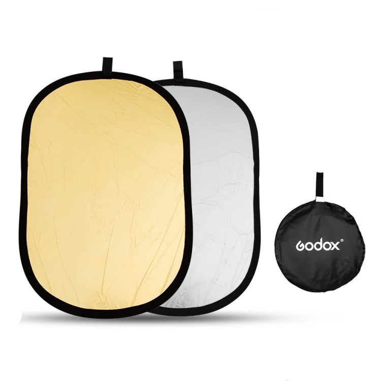 Godox FT01 Pannello riflettente pieghevole ovale 2 in 1 oro / argento, dimensioni: 150 x 200 cm, 2 in 1 150 x 200cm