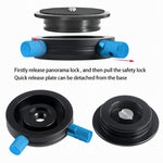BEXIN QR-02 Piastra base treppiede per fotocamera con testa a sgancio rapido con rotazione a 360 gradi, QR-02 360