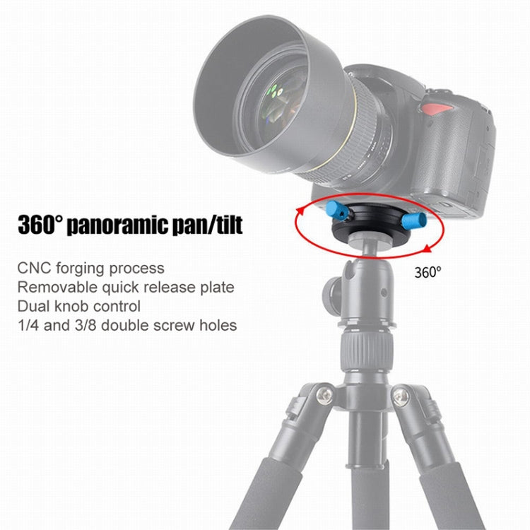 BEXIN QR-02 Piastra base treppiede per fotocamera con testa a sgancio rapido con rotazione a 360 gradi, QR-02 360