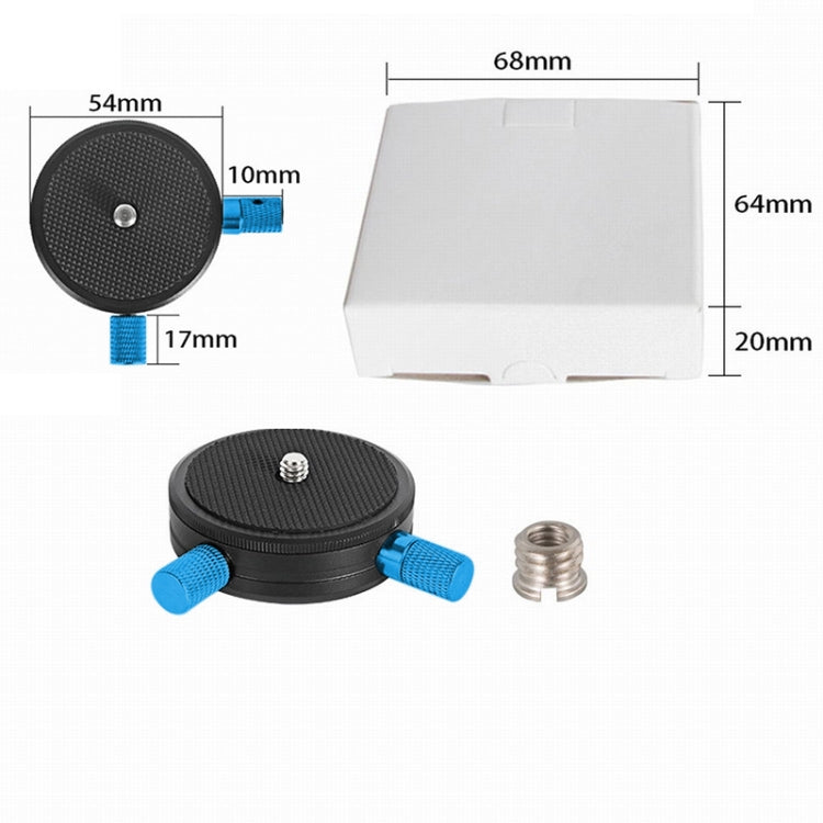 BEXIN QR-02 Piastra base treppiede per fotocamera con testa a sgancio rapido con rotazione a 360 gradi, QR-02 360