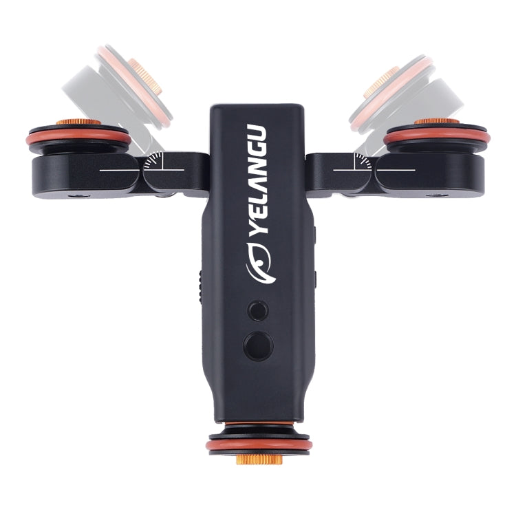 YELANGU L4X Ruota per fotocamera Dolly II Carrello elettrico per binario a 3 ruote Puleggia video con telecomando per fotocamere DSLR/DV domestiche, GoPro, smartphone, Carico: 3 kg, L4X Dolly Car Black