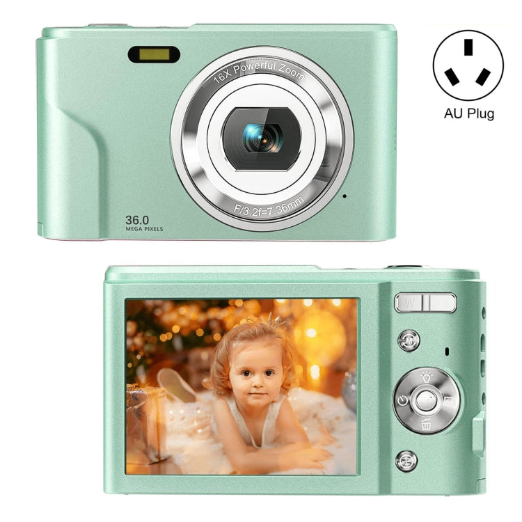 DC311 2.4 inch 36MP 16X Zoom 2.7K Full HD Kids Digital Camera, AU Plug, DC311, AU Plug