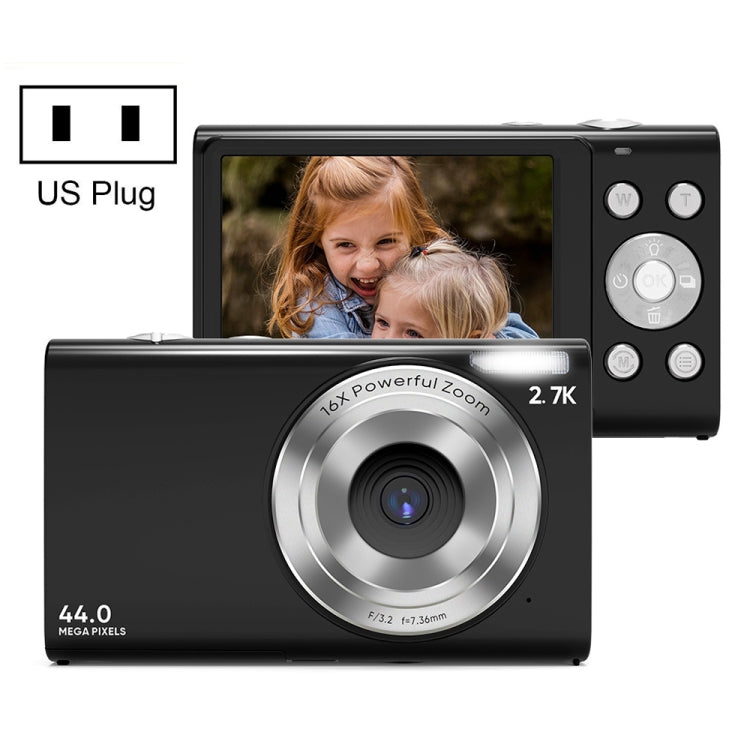 DC402 2.4 inch 44MP 16X Zoom 1080P Full HD Kids Digital Camera, US Plug