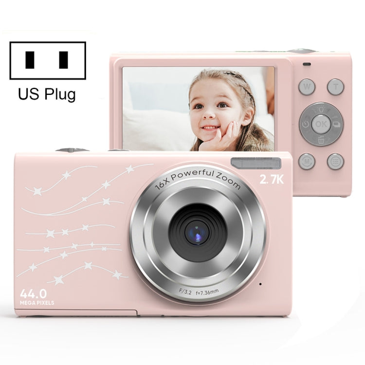 DC402 2.4 inch 44MP 16X Zoom 1080P Full HD Kids Digital Camera, US Plug