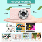 DC402 2.4 inch 44MP 16X Zoom 1080P Full HD Kids Digital Camera, US Plug