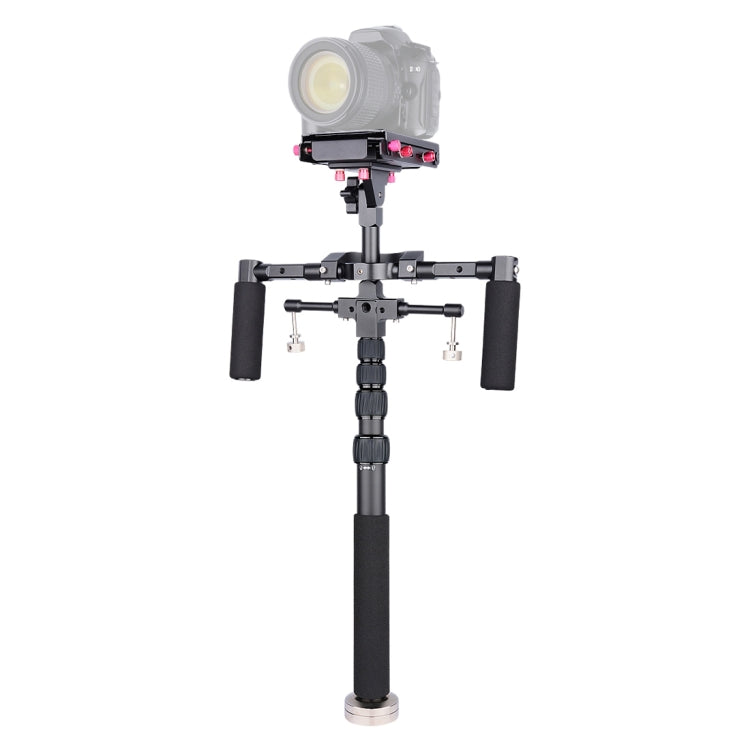 YELANGU S300 Rig multifunzionale 4 in 1 + Rig a spalla doppia portatile + Monopiede + Stabilizzatore per fotocamere/fotocamere reflex, intervallo di altezza: 63 cm-170 cm, YELANGU S300