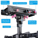 YELANGU S300 Rig multifunzionale 4 in 1 + Rig a spalla doppia portatile + Monopiede + Stabilizzatore per fotocamere/fotocamere reflex, intervallo di altezza: 63 cm-170 cm, YELANGU S300