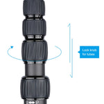 YELANGU S300 Rig multifunzionale 4 in 1 + Rig a spalla doppia portatile + Monopiede + Stabilizzatore per fotocamere/fotocamere reflex, intervallo di altezza: 63 cm-170 cm, YELANGU S300
