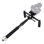 YELANGU S300 Rig multifunzionale 4 in 1 + Rig a spalla doppia portatile + Monopiede + Stabilizzatore per fotocamere/fotocamere reflex, intervallo di altezza: 63 cm-170 cm, YELANGU S300