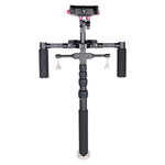 YELANGU S300 Rig multifunzionale 4 in 1 + Rig a spalla doppia portatile + Monopiede + Stabilizzatore per fotocamere/fotocamere reflex, intervallo di altezza: 63 cm-170 cm, YELANGU S300