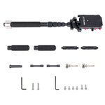 YELANGU S300 Rig multifunzionale 4 in 1 + Rig a spalla doppia portatile + Monopiede + Stabilizzatore per fotocamere/fotocamere reflex, intervallo di altezza: 63 cm-170 cm, YELANGU S300