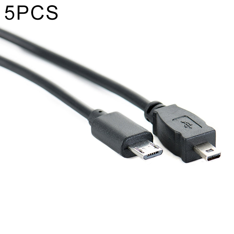 Cavo dati telefonico da micro USB a mini USB OTG da 5 pezzi da 30 cm per Nikon, Micro  to Mini 8 Pin For Nikon
