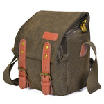 CADEN N1 Borsa fotografica per fotocamera digitale impermeabile in tela semplice retrò multifunzionale, N1 Simple Coffee, N1 Simple Beige White
