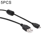 Cavo di ricarica dati mini USB a USB 2.0 da 8 pin da 5 pezzi da 1,5 m per Nikon D5100 / D610, Mini 8 Pin USB