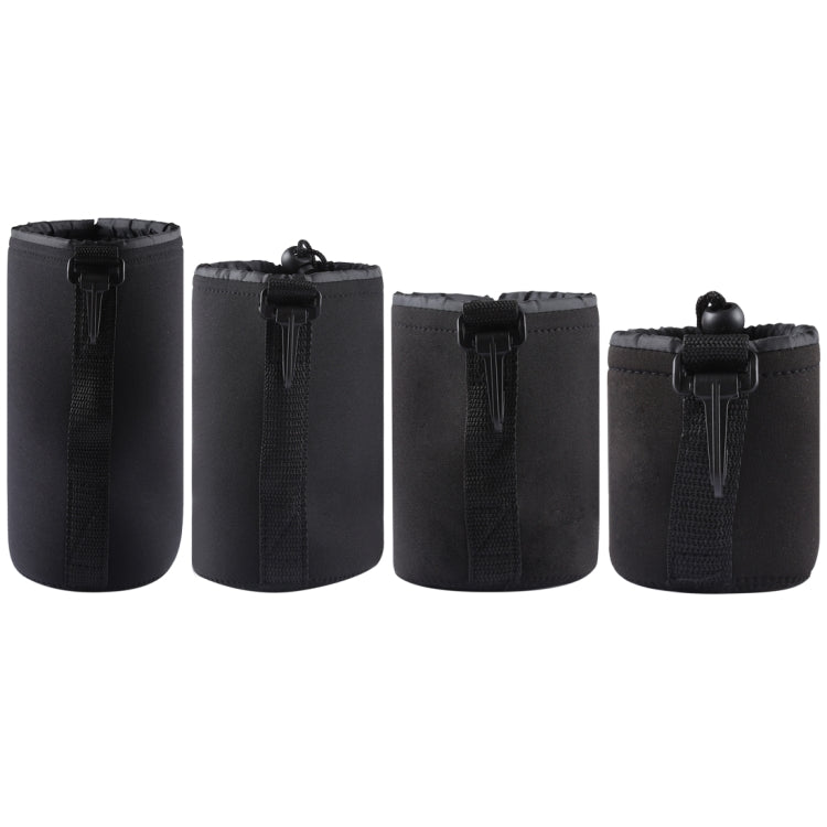 Borsa da trasporto per obiettivo fotocamera reflex in neoprene da 4 pezzi con moschettone, dimensioni: 10x22 cm, 10x14 cm, 10x18 cm, 8x10 cm, 4 Size