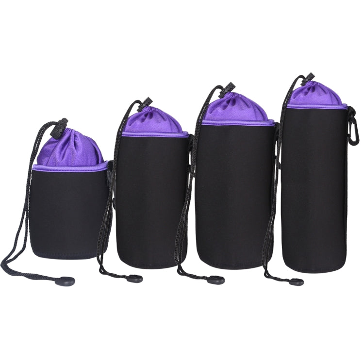 Borsa per obiettivo fotocamera reflex 4 in 1 Borsa per obiettivo singolo micro Borsa per bile interna per obiettivo Custodia protettiva impermeabile più ispessimento in velluto, 4 in 1
