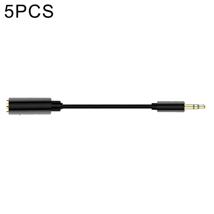 Cavo adattatore per microfono audio da 4 poli femmina a 3 poli maschio da 3,5 mm in metallo da 5 pezzi da 13 cm, 4 Pole to  3 Pole Adapter Cable